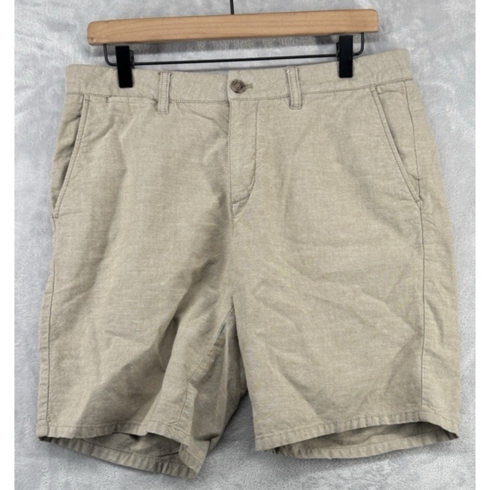 Johnnie-O Neal Chino Shorts Khaki Golf Casual 9" 100% Cotton Men's Size 32